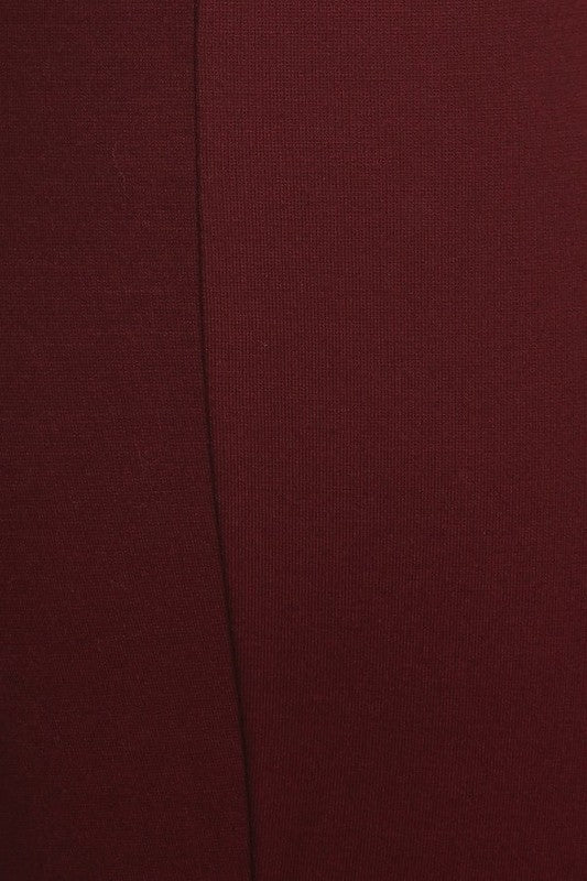 Chatoyant Ponte Tummy Slimming Pants - Wine