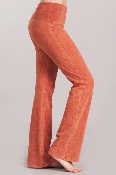 Chatoyant Foldover Waist Bootcut Yoga Pants