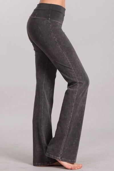 Chatoyant Foldover Waist Bootcut Yoga Pants