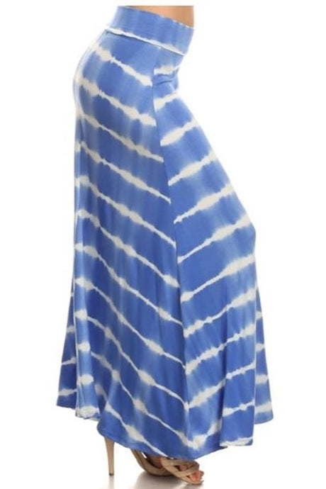 Lola Tie Dye Maxi Skirt - Blue