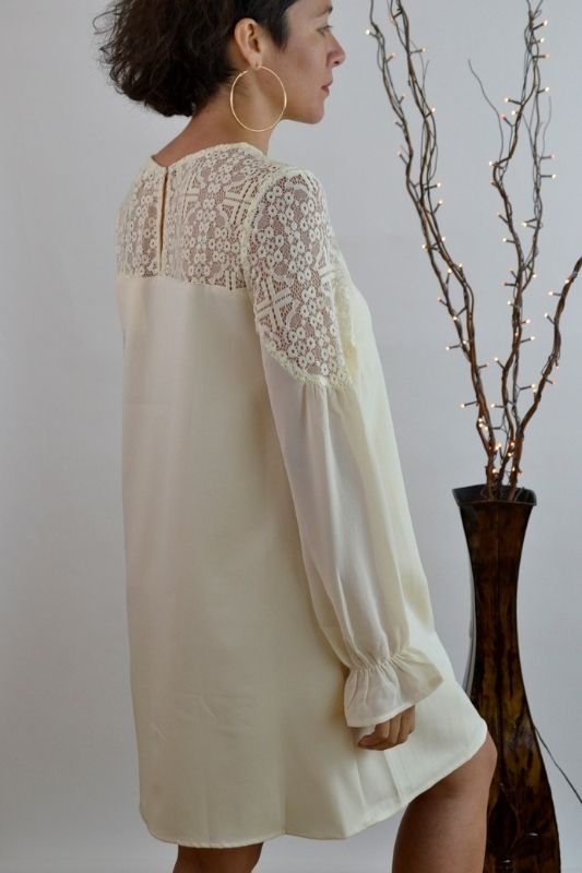 *SALE Umgee Sweetheart Lace Dress - Cream