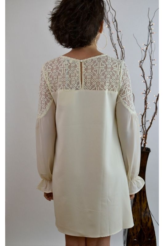 *SALE Umgee Sweetheart Lace Dress - Cream