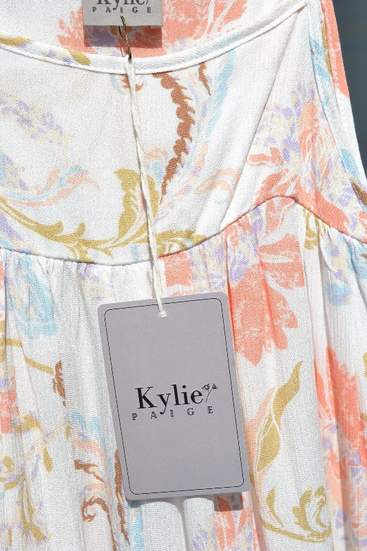 Kylie Paige Tall Babydoll Dress - Off White