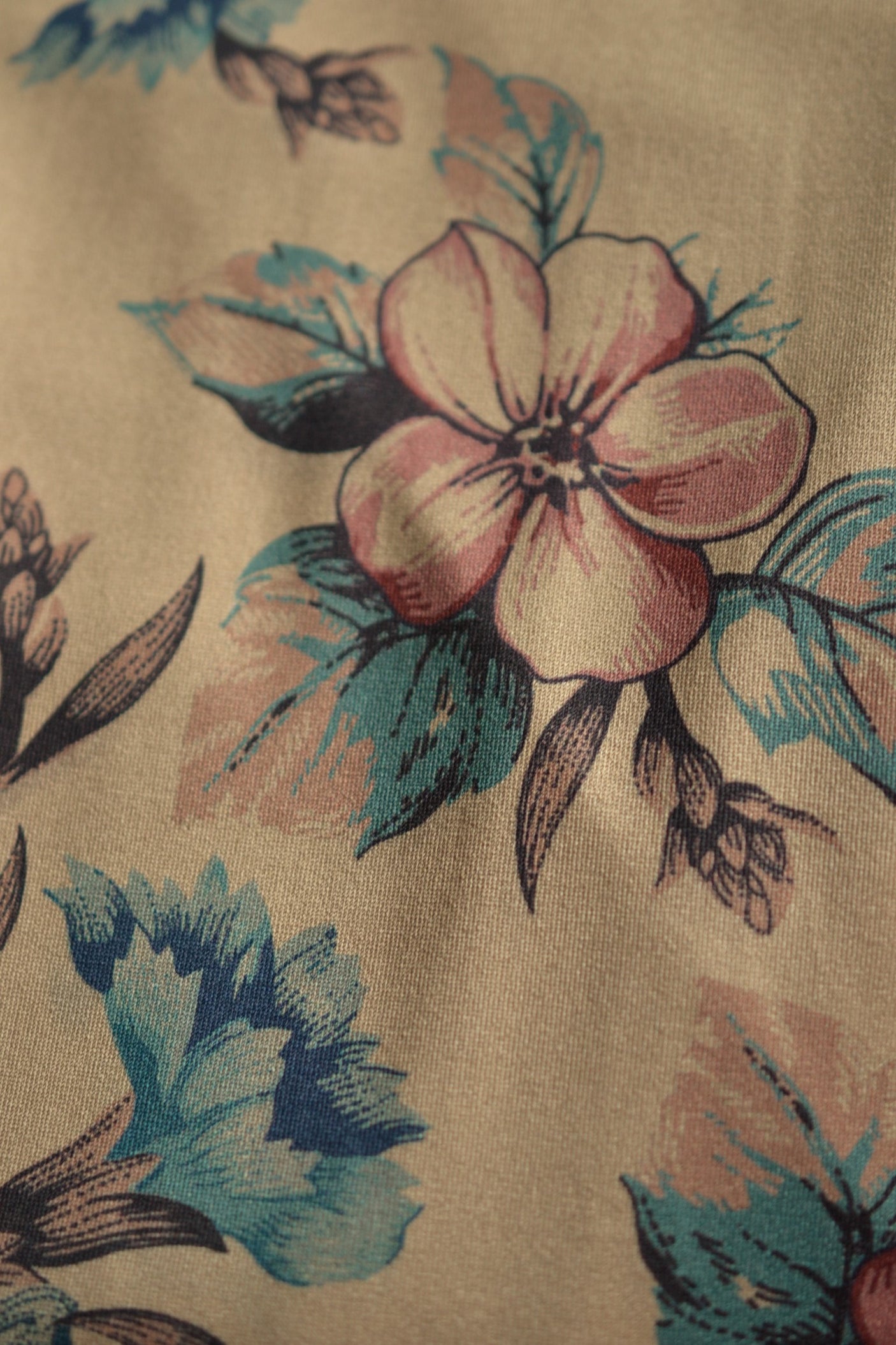 Nastasha Floral Print Palazzo Pants - Taupe