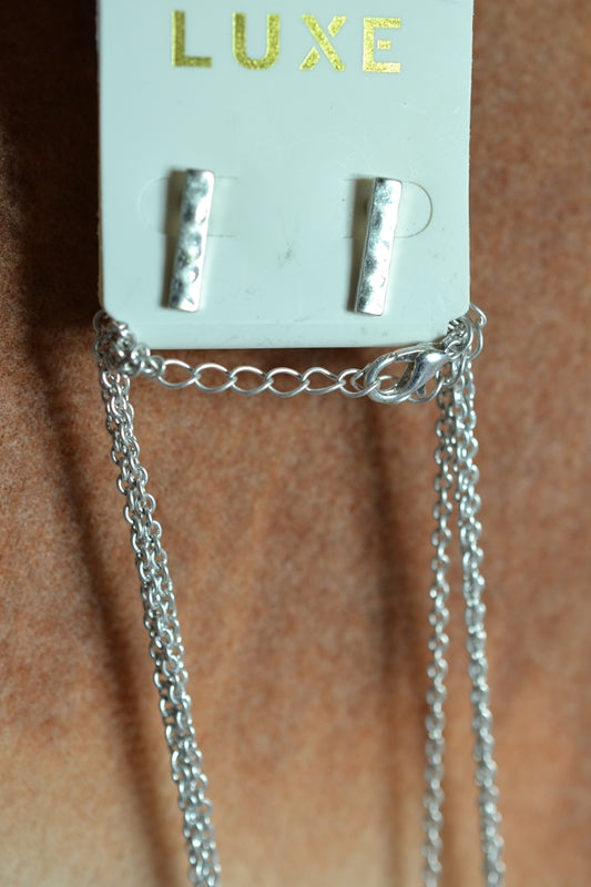 Silver/Gold Wire Wrap Layer Necklace Set