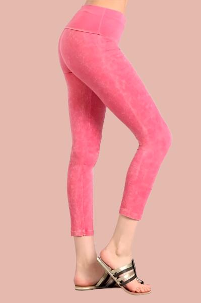 Chatoyant Foldover High Waist Capri Leggings - Many Colors