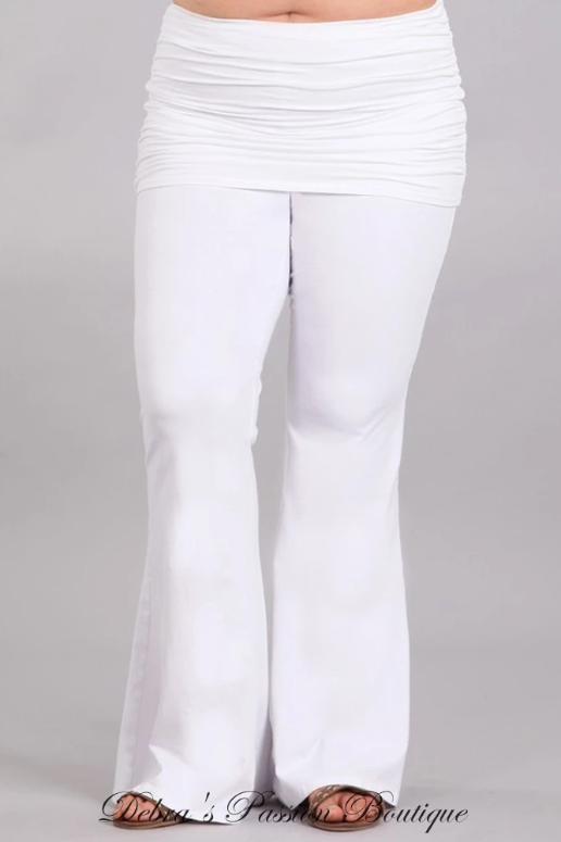 Chatoyant Ruched Pants - White