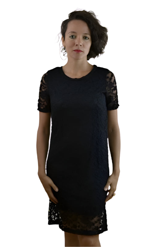 Little Black Lace Dress by Ezra