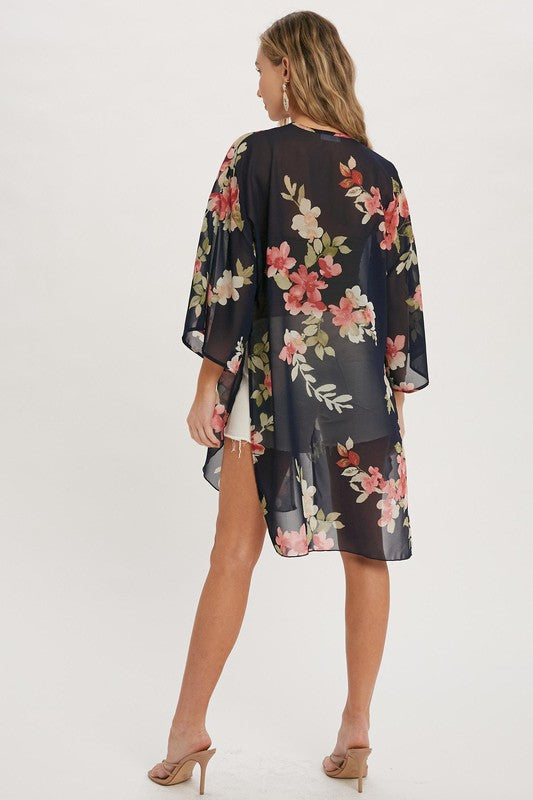Floral Chiffon Kimono