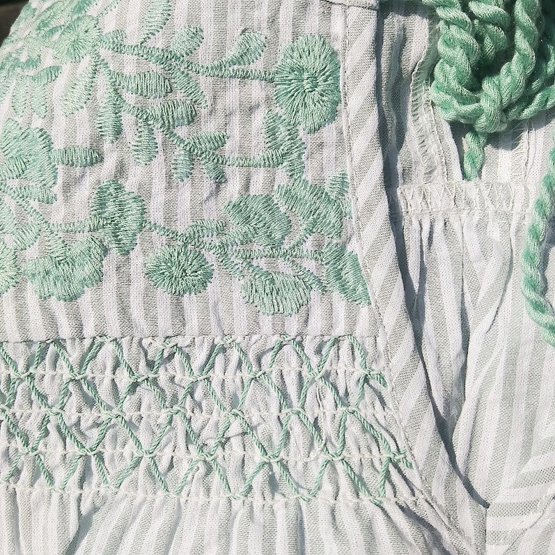 L Love Pinstripe Blouse - Mint