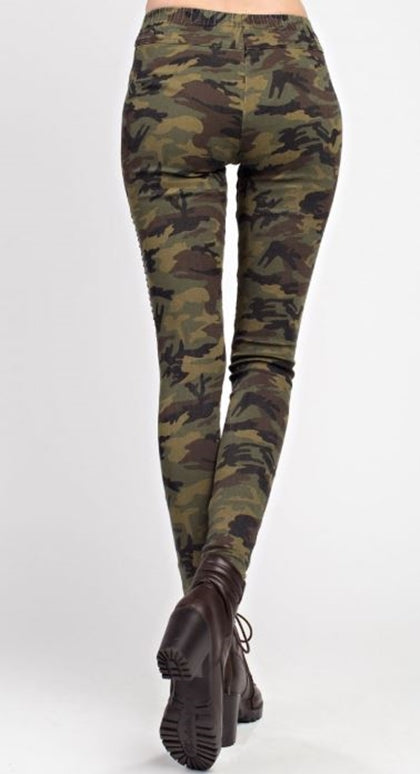 Mittoshop Moto Camo Legging Pants - Olive