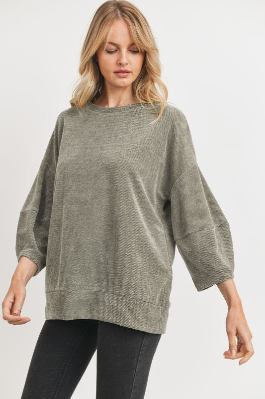 Cherish Chenille Top - Sage