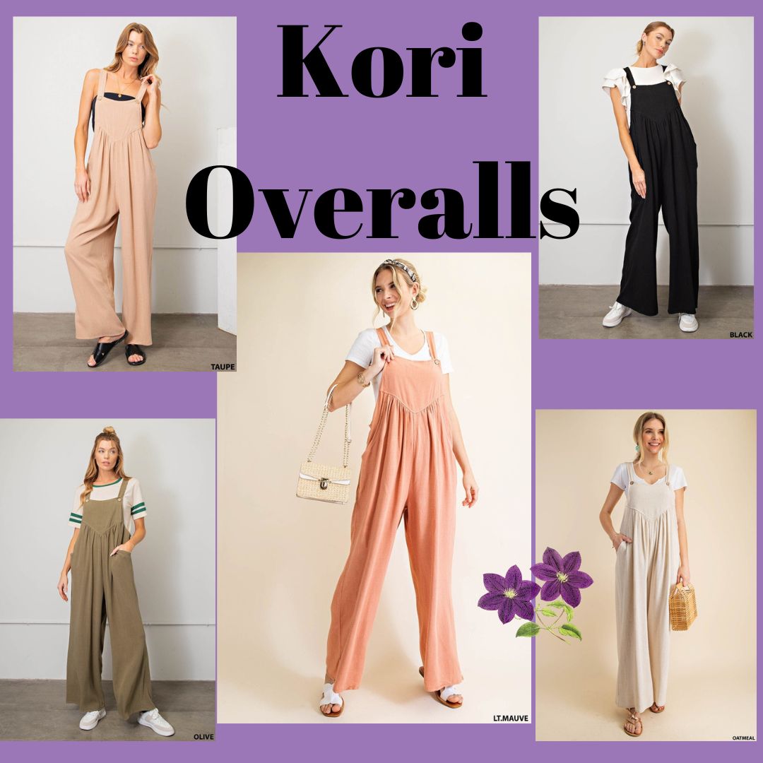 Overalls Overalls Overalls - Loose Fit by Kori - Most Popular Wide Leg Pants