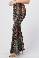 Bear Dance Boho Cosmos Skinny Brushed Pants - Black