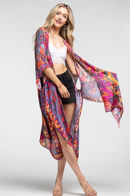 One Size Beautiful Long Kimonos - Multiple Colors