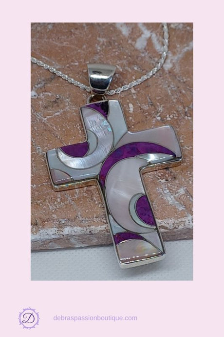 Blessed are the Meek Cross Pendant Necklace