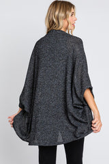 Gee Gee Textured Knit Batwing Cardigan - Charcoal