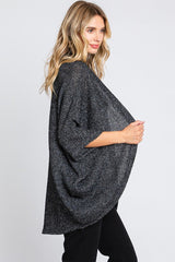 Gee Gee Textured Knit Batwing Cardigan - Charcoal