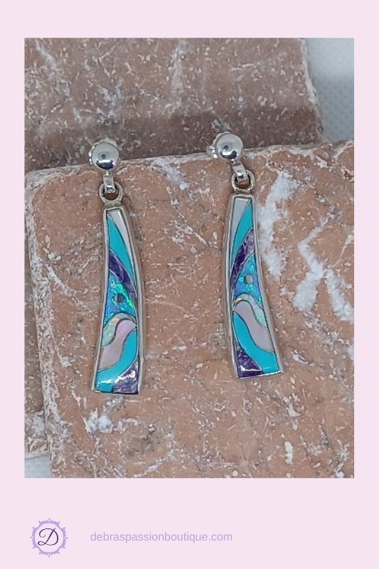 Sugilite Gemstone Earrings by Ed Lohman