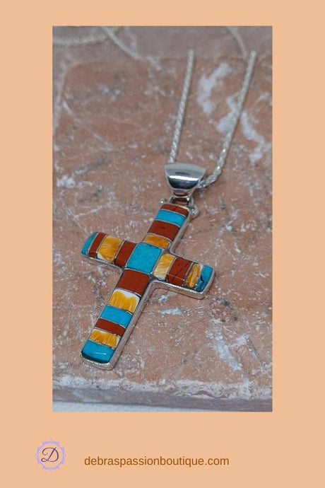 The Lord is My Shepherd Cross Pendant Necklace