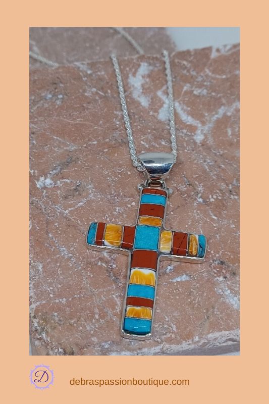 The Lord is My Shepherd Cross Pendant Necklace