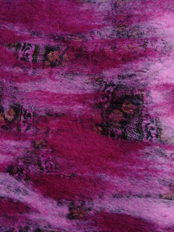 Merino Wool Silk Felt Upcycle Art Sari Scarf - Multiple Colors