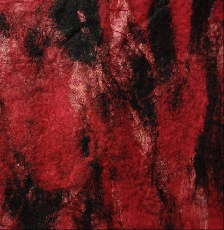 Merino Wool Silk Felt Upcycle Art Sari Scarf - Multiple Colors