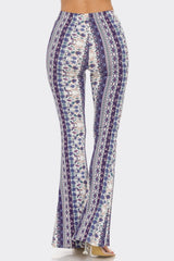Bear Dance Floral Scroll Skinny Brushed Pants - Multi Purple – Debra's ...