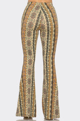 Bear Dance Boho Baroque Skinny Brushed Pants - Olive