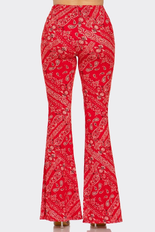 dot.k bandana flare pants バンダナ フレアパンツ Bear Dance Red Bandana Skinny Pants | Debra's Passion Boutique