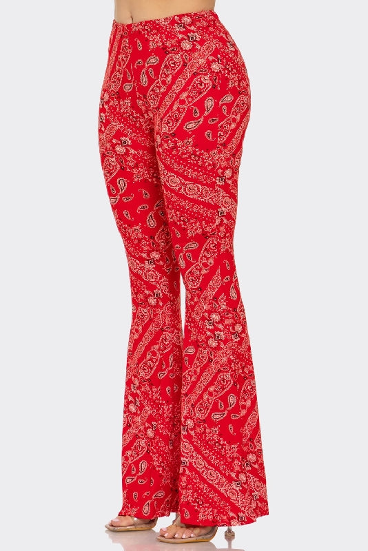 *SALE Bear Dance Red Bandana Soft Flare Pants