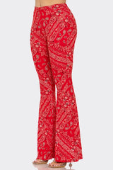 *SALE Bear Dance Red Bandana Soft Flare Pants