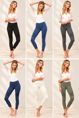Beulah Moto Zipper Leggings Multiple Colors