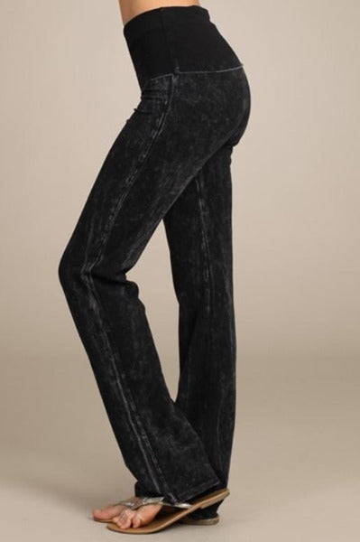Chatoyant Foldover Waist Bootcut Yoga Pants