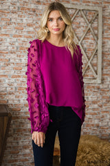 Cotton Bleu Bonita Babe Blouse - Magenta