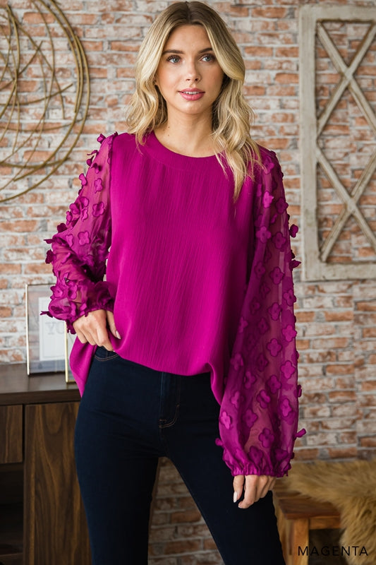 Cotton Bleu Bonita Babe Blouse - Magenta