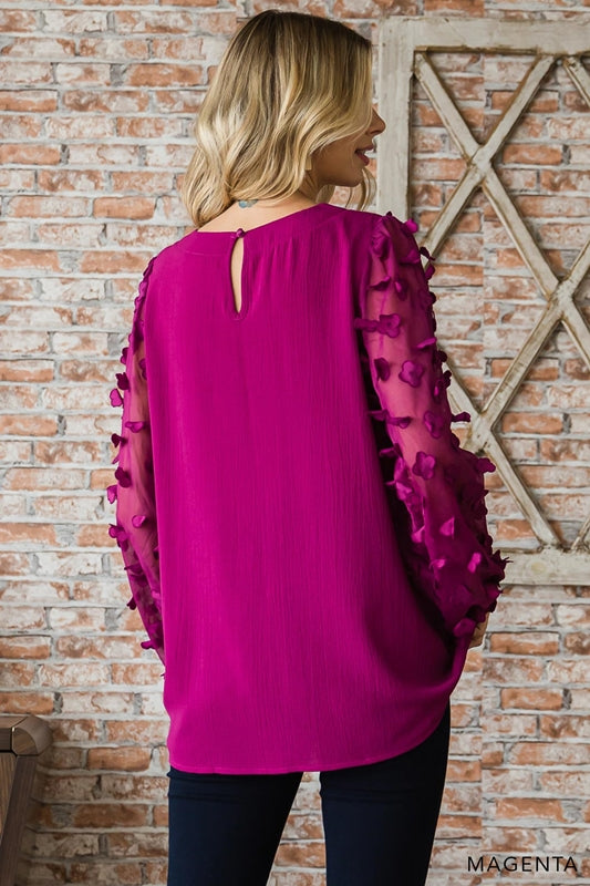 Cotton Bleu Bonita Babe Blouse - Magenta