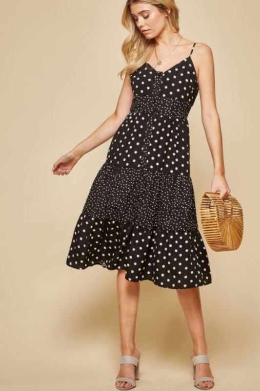 Andree by Unit Polka Dot Midi Dress