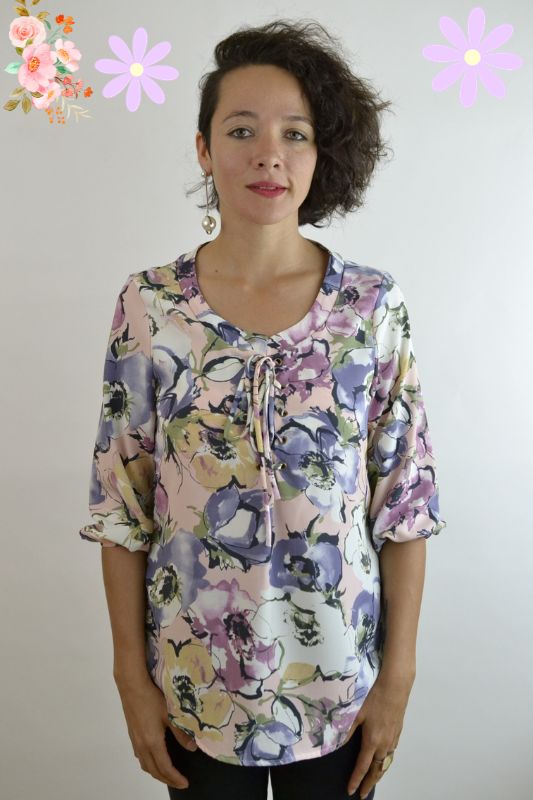 Amy's Garden Floral Blouse - Blush