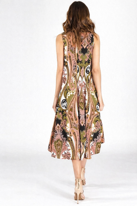 Marakesh Mod Paisley Hi Lo Dress USA