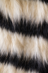 Midnight Luxe Striped Faux Fur Jacket