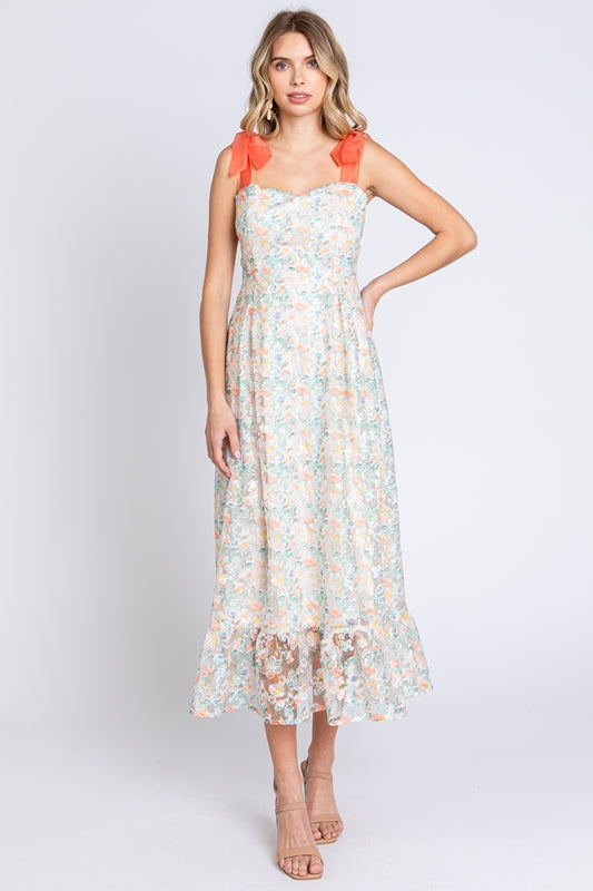 Lovelo by Gee Gee Floral Embroidered Midi Dress