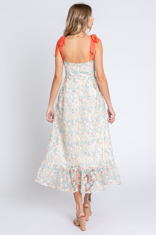 Lovelo by Gee Gee Floral Embroidered Midi Dress