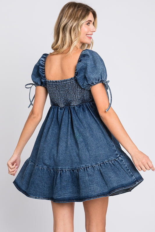 Gee Gee Cheeky Blue Denim Mini Dress