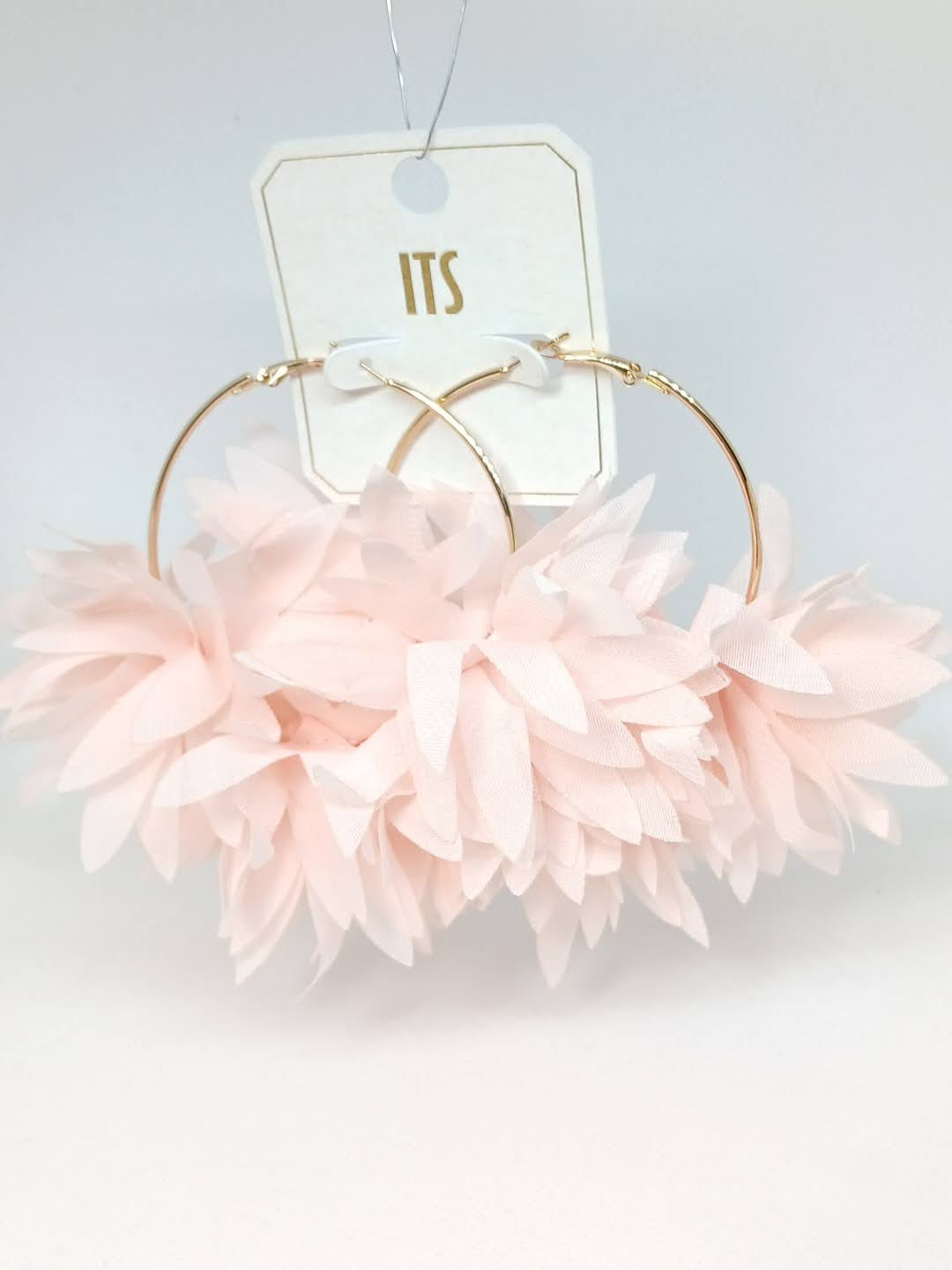 Sphere Statement Hoop Earrings - Pink