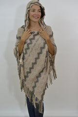 Origami by Vivien Fringe Hoodie Poncho