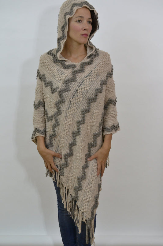 Origami by Vivien Fringe Hoodie Poncho