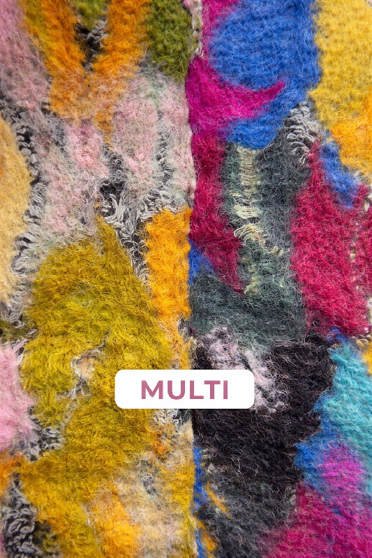 Merino Wool Silk Felt Upcycle Art Sari Scarf - Multiple Colors