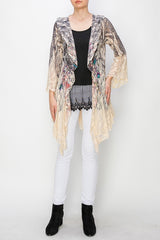 Origami Dreamcatcher Lace Cardigan with Ruffles