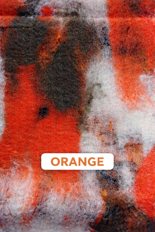 Merino Wool Silk Felt Upcycle Art Sari Scarf - Multiple Colors